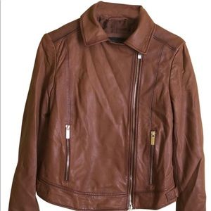 Donna Karan New York Brown Leather Jacket
